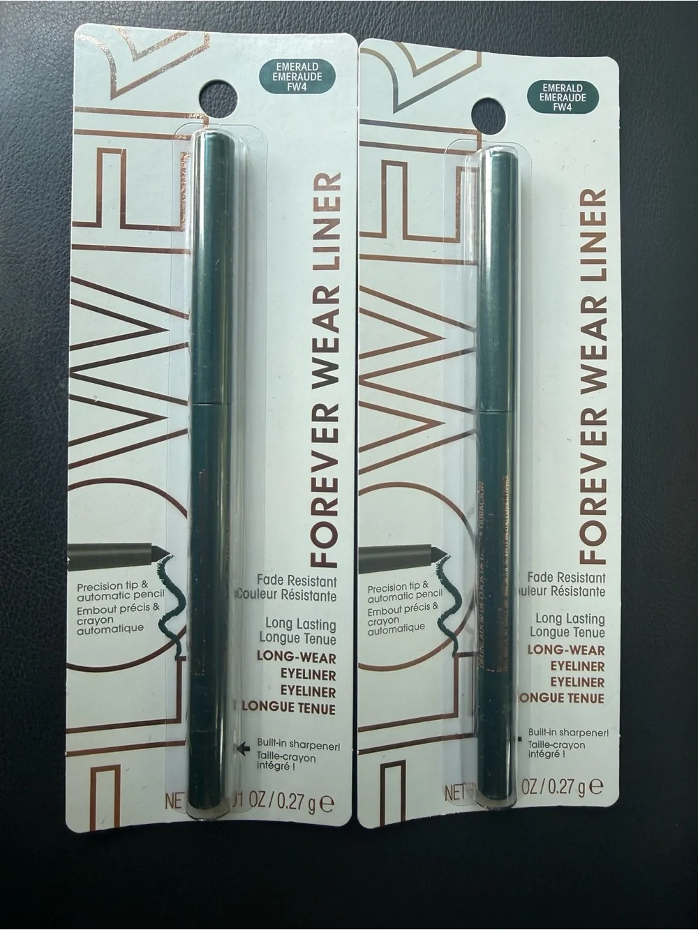 TWO 2 Flower Beauty Forever Wear Eyeliner Emerald Green FW4